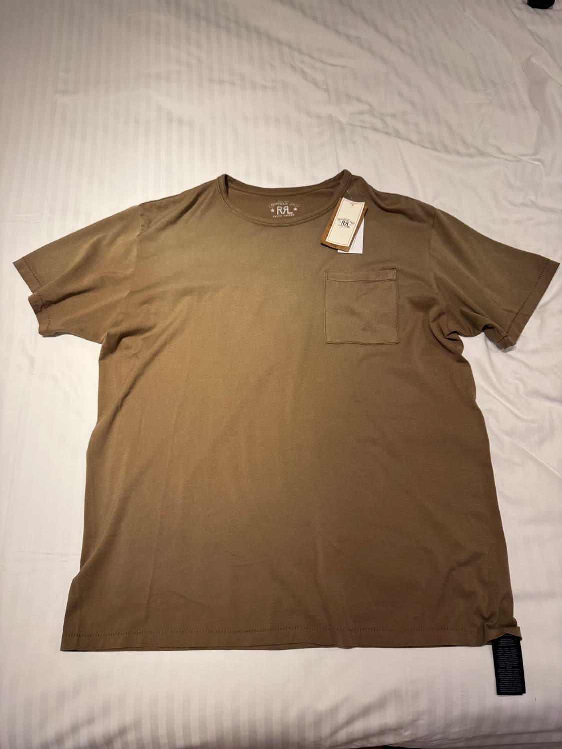RRL 가먼트다잉 포켓 티 XL 머드 (새상품) 상품이미지3