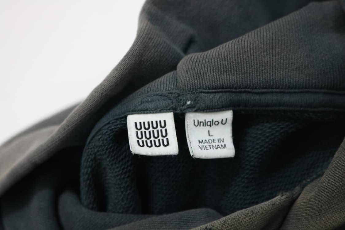 Uniqlo U 유니클로U 빈티지 페이딩 차콜 후드 티셔츠 (L) 상품이미지6