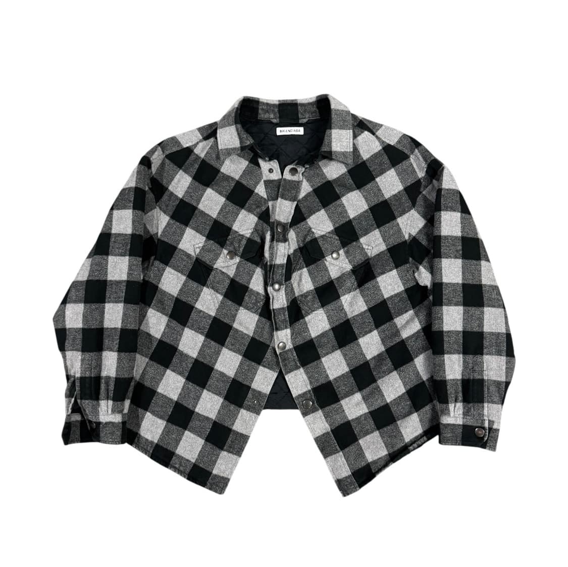 Balenciaga 발렌시아가 체크 플란넬 스윙 셔츠 자켓 상품이미지1