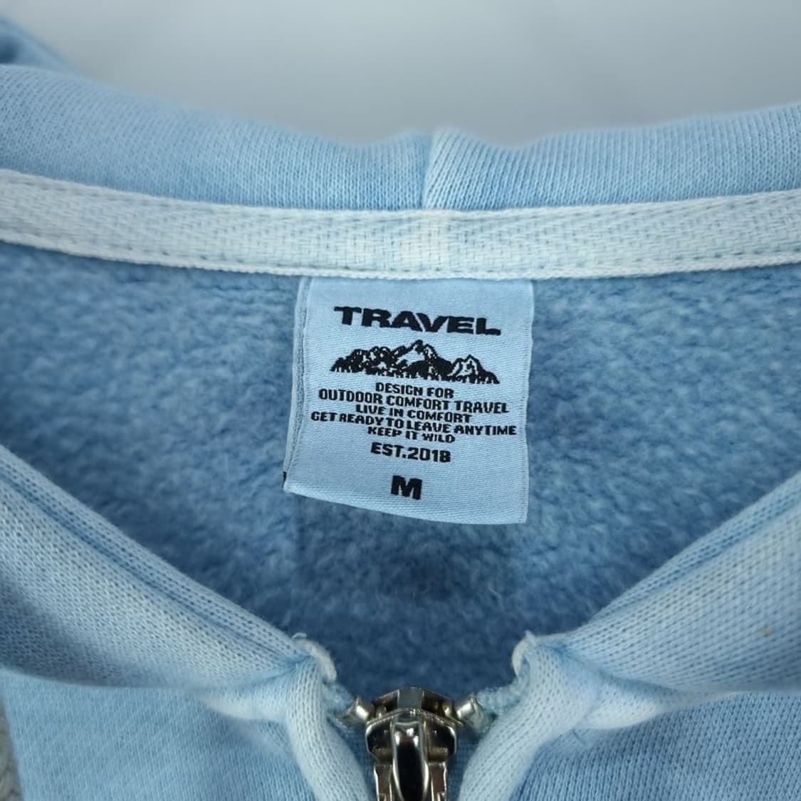 [트래블] 로고 자수 워시드 오버핏 후드 집업 M19301 상품이미지8