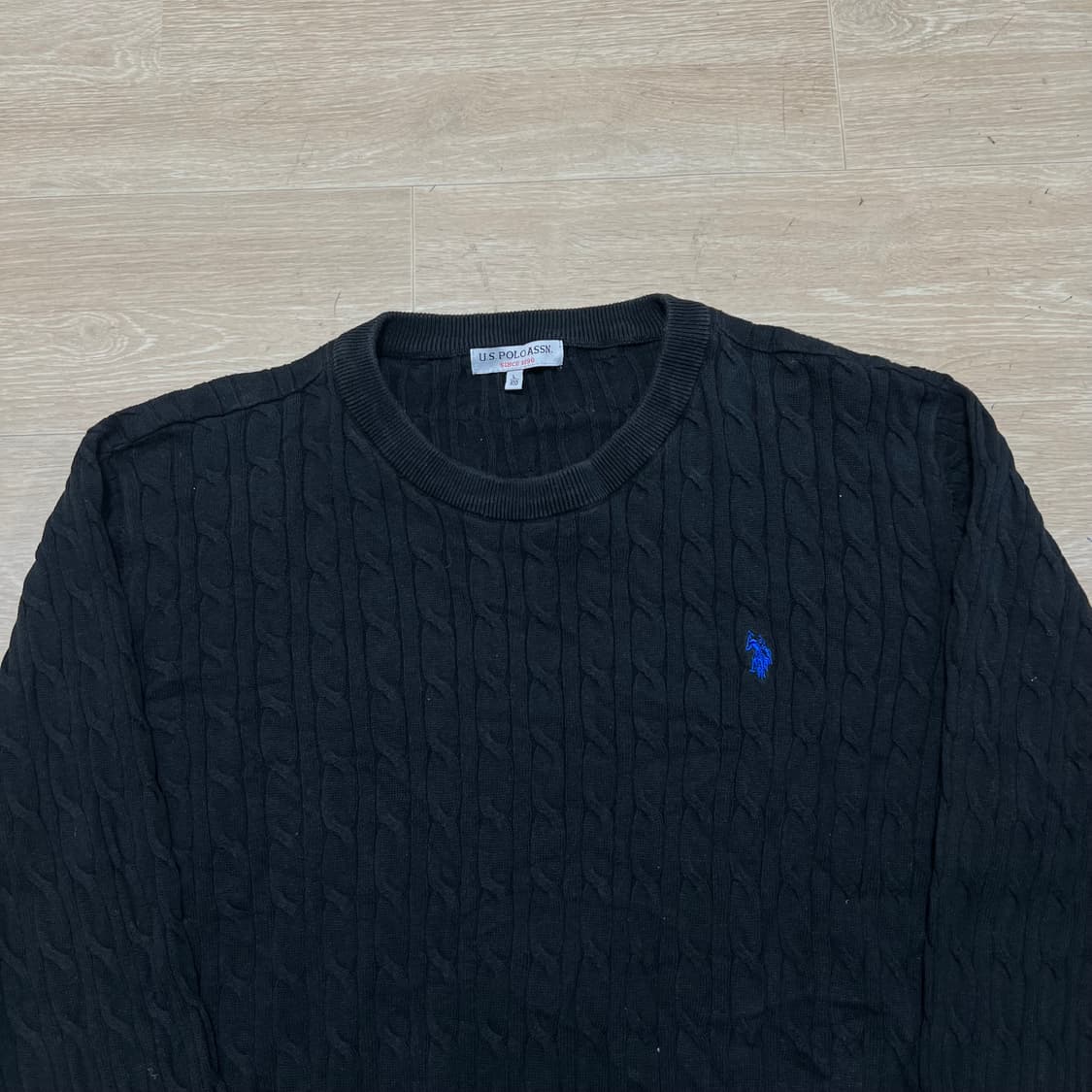 US 폴로 아센 스몰포니 케이블 니트 스웨터 [블랙] L/100 상품이미지2
