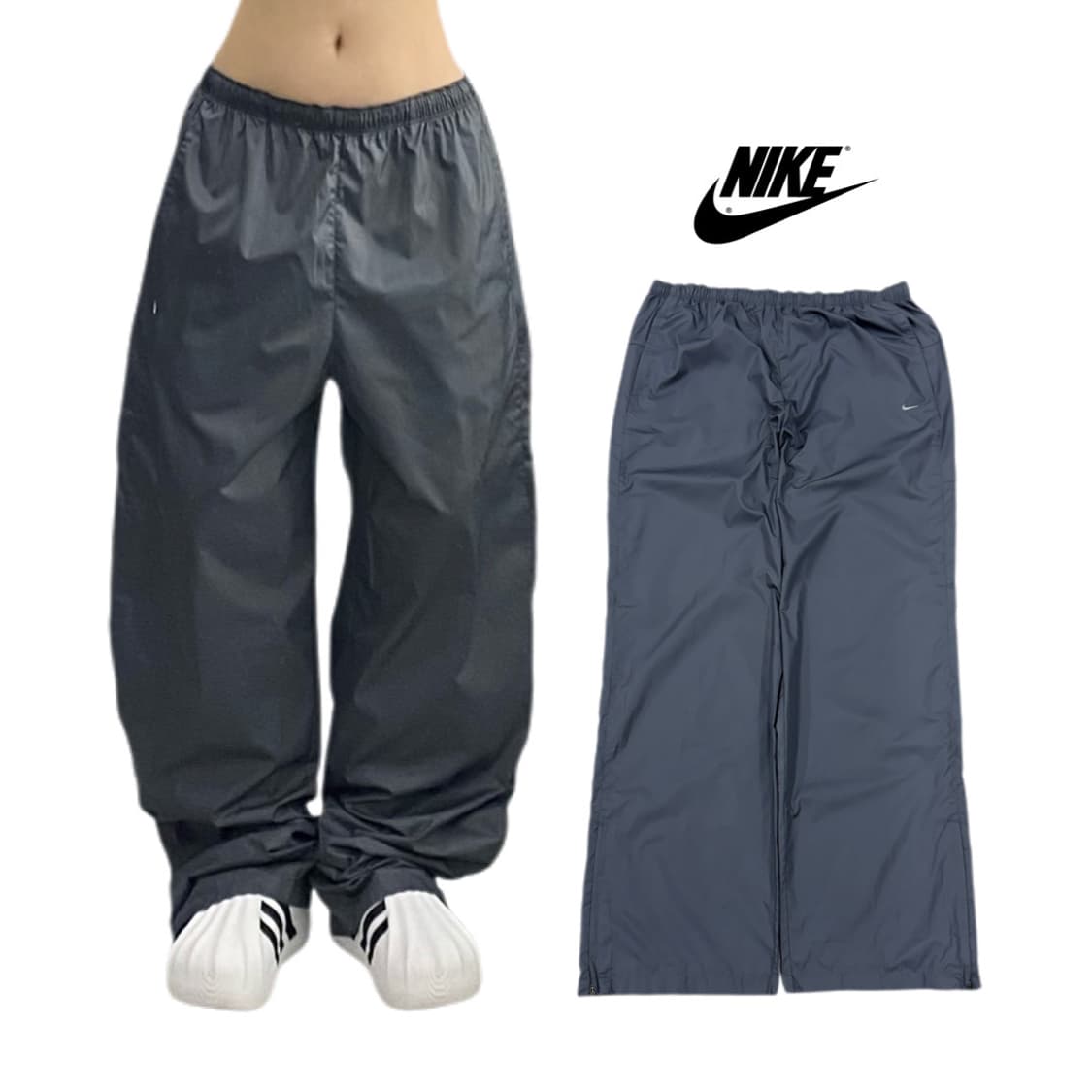 나이키 00s 스우시 올드스쿨 와이드 바람막이 트랙팬츠 상품이미지1