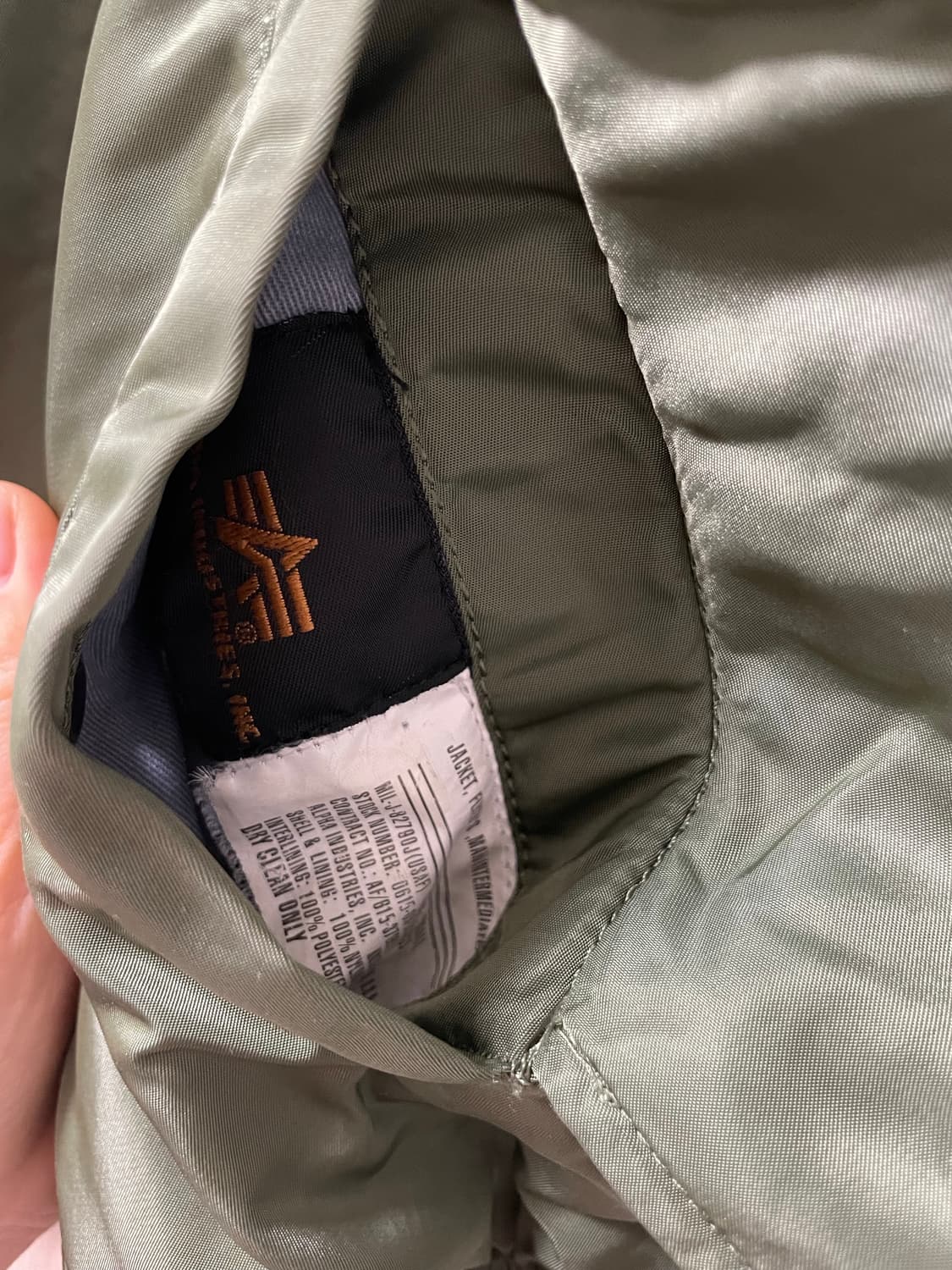 (S) 알파인더스트리 ma-1 상품이미지4