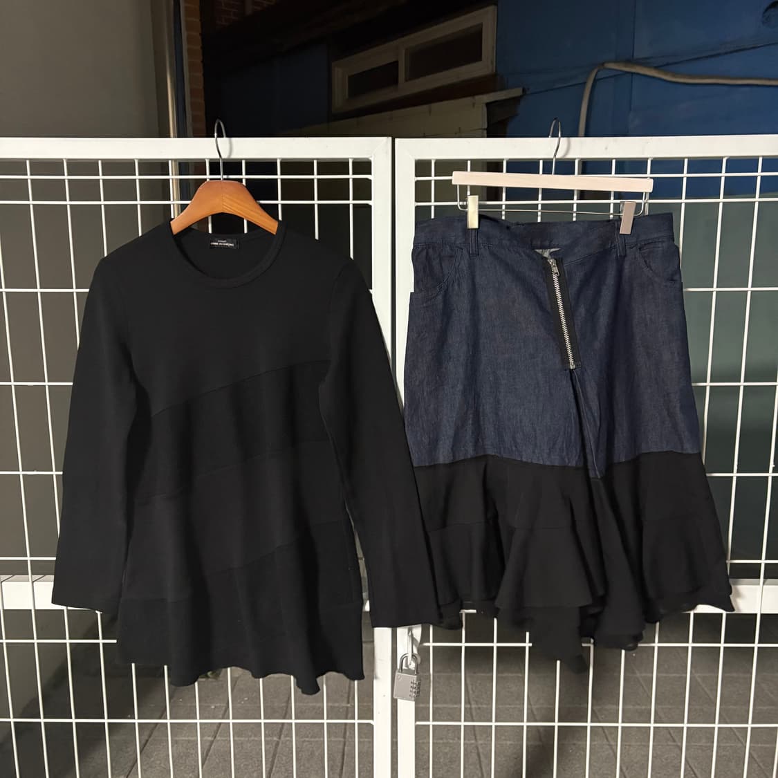 꼼데가르송 트리콧 비대칭 패널 롱 니트 상품이미지10