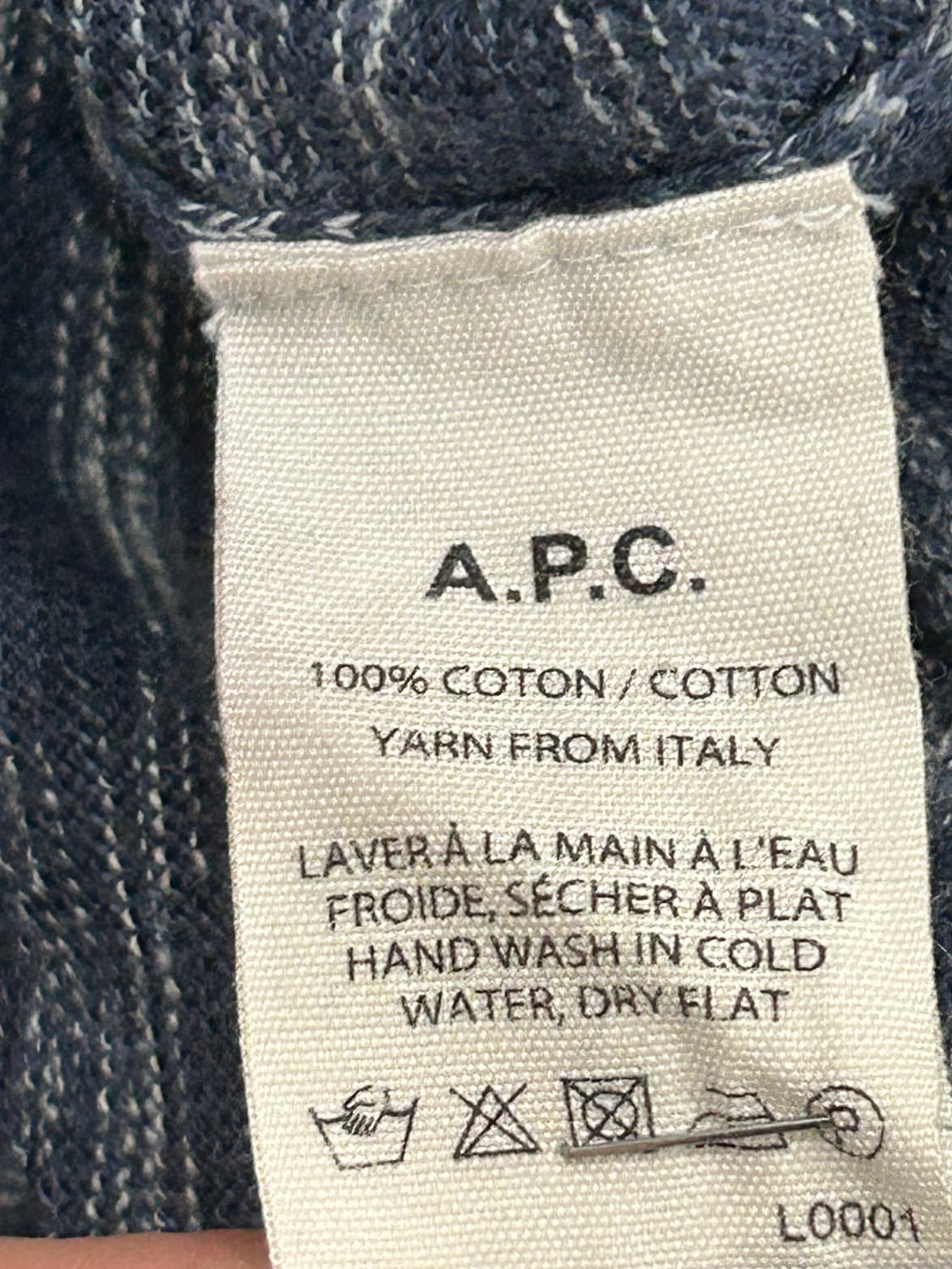 A.P.C. 아페쎄 네이비 톤 가디건 남성 S 90-95 상품이미지7