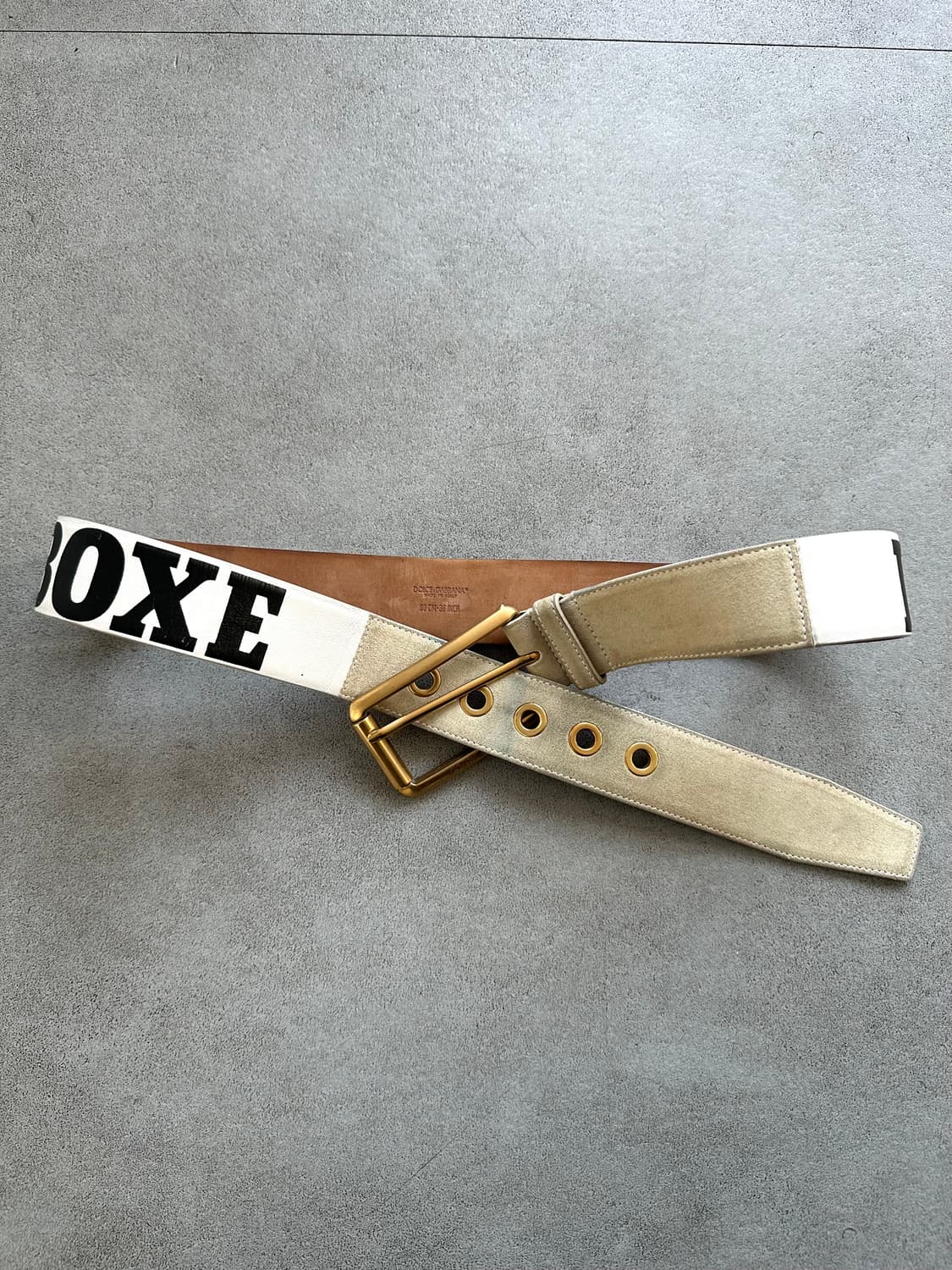 돌체앤가바나 2000s boxe 로고 레더 벨트 상품이미지5