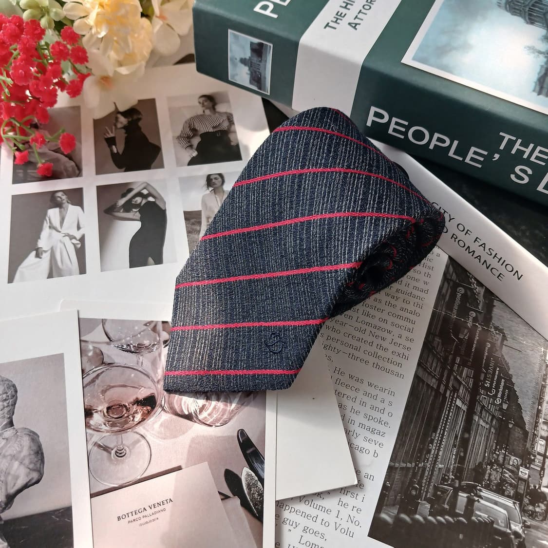 에스.티. 듀퐁 네이비 스트라이프 넥타이 8cm A+등급 E863
 상품이미지2