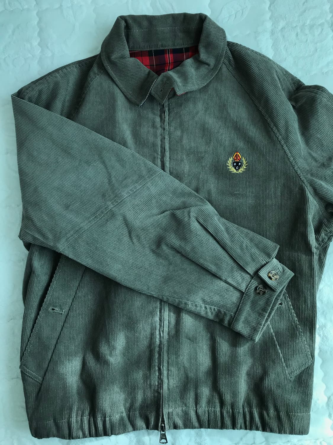 헤리티지플로스 코듀로이 블루종 S 카키 상품이미지4