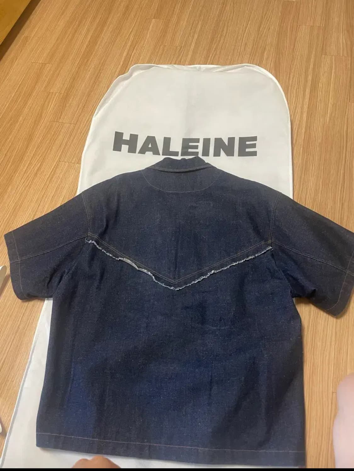 HALEINE 알렌느 데님 반팔 셔츠 상품이미지2