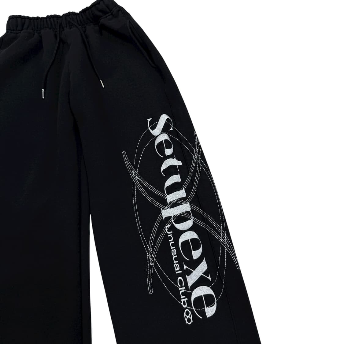 셋업이엑스이 스웻 스트링 팬츠 블랙 상품이미지2