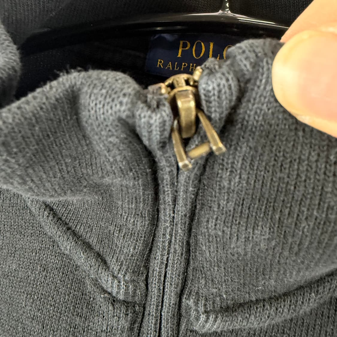 (M) 폴로 랄프로렌 하프집 니트 블랙 상품이미지6