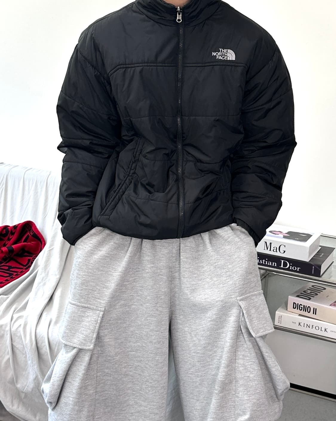 노스페이스 블랙 경량 점퍼 L 상품이미지1