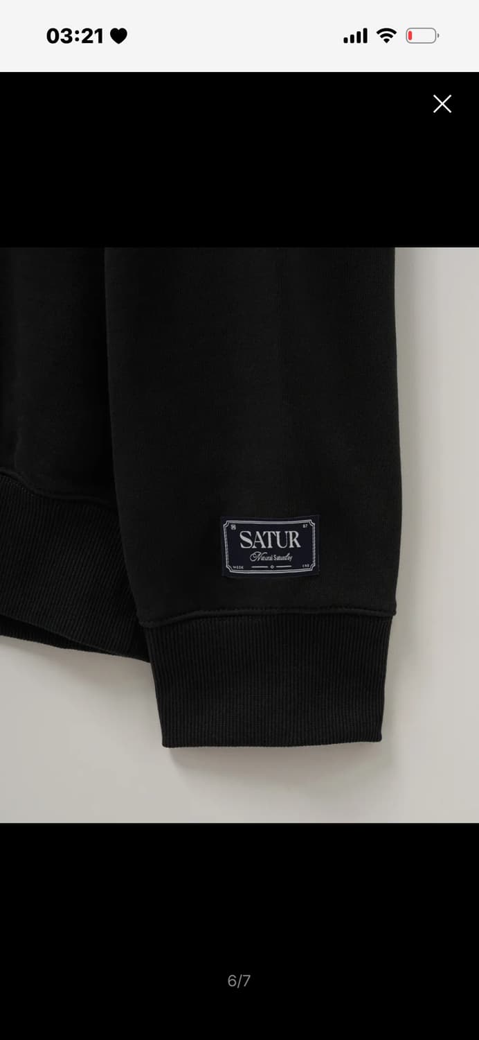 새터 로렌 클래식 로고 베이직 스웨트 셔츠 블랙 L 상품이미지2