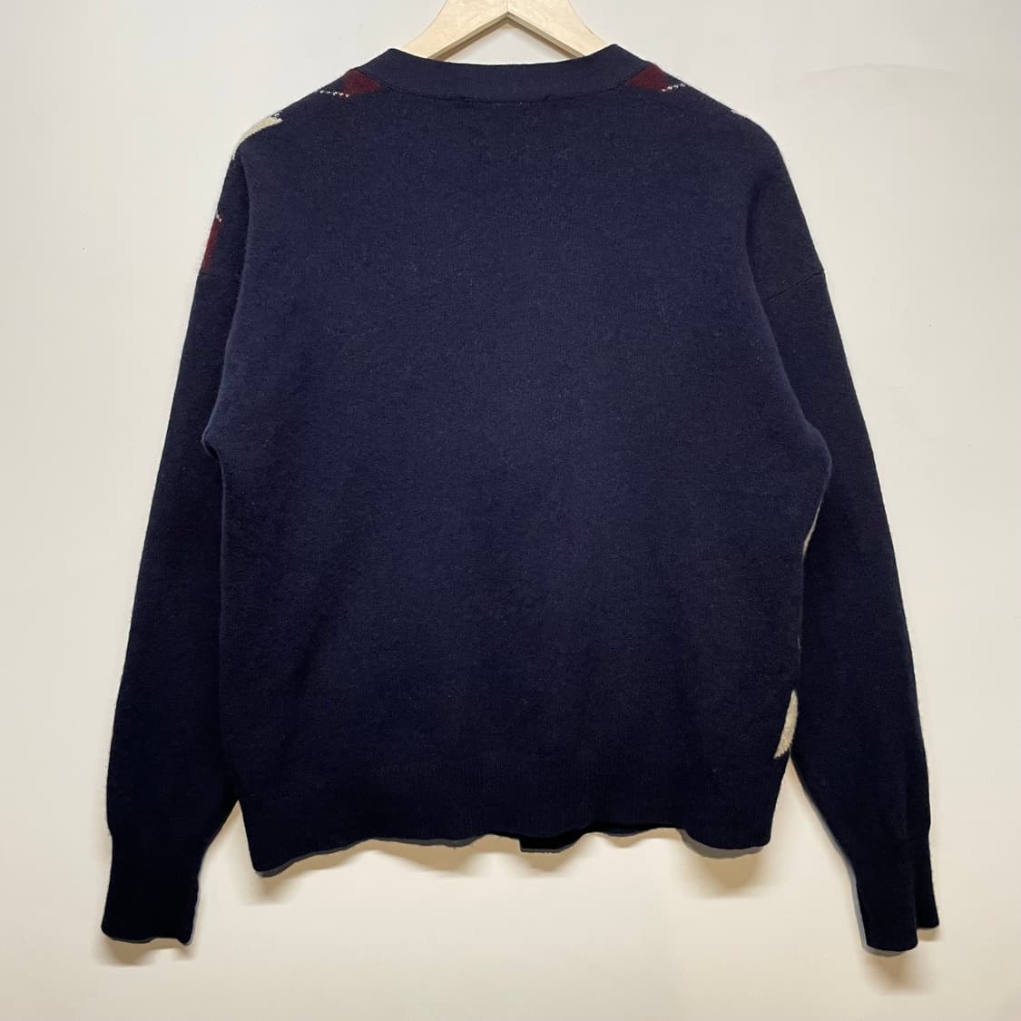 폴로랄프로렌 아가일 램스울 가디건 네이비 상품이미지2