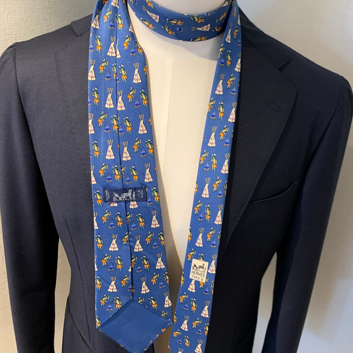 에르메스(HERMES) 명품 결혼식넥타이 A+등급 9cm 상품이미지2