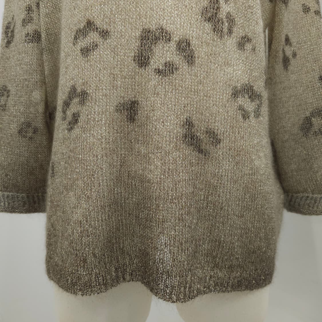 모헤어 레오파드 골드펄 하이넥 니트 상품이미지8