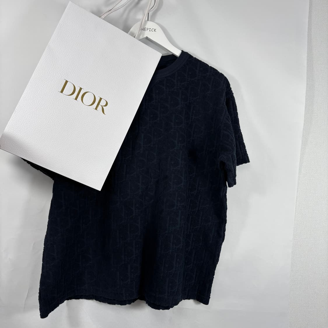 (새상품급,L)디올 오블리크 테리 반팔 상품이미지9