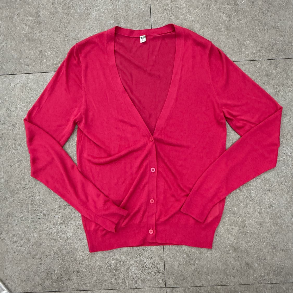 유니클로 핑크 가디건 상품이미지4