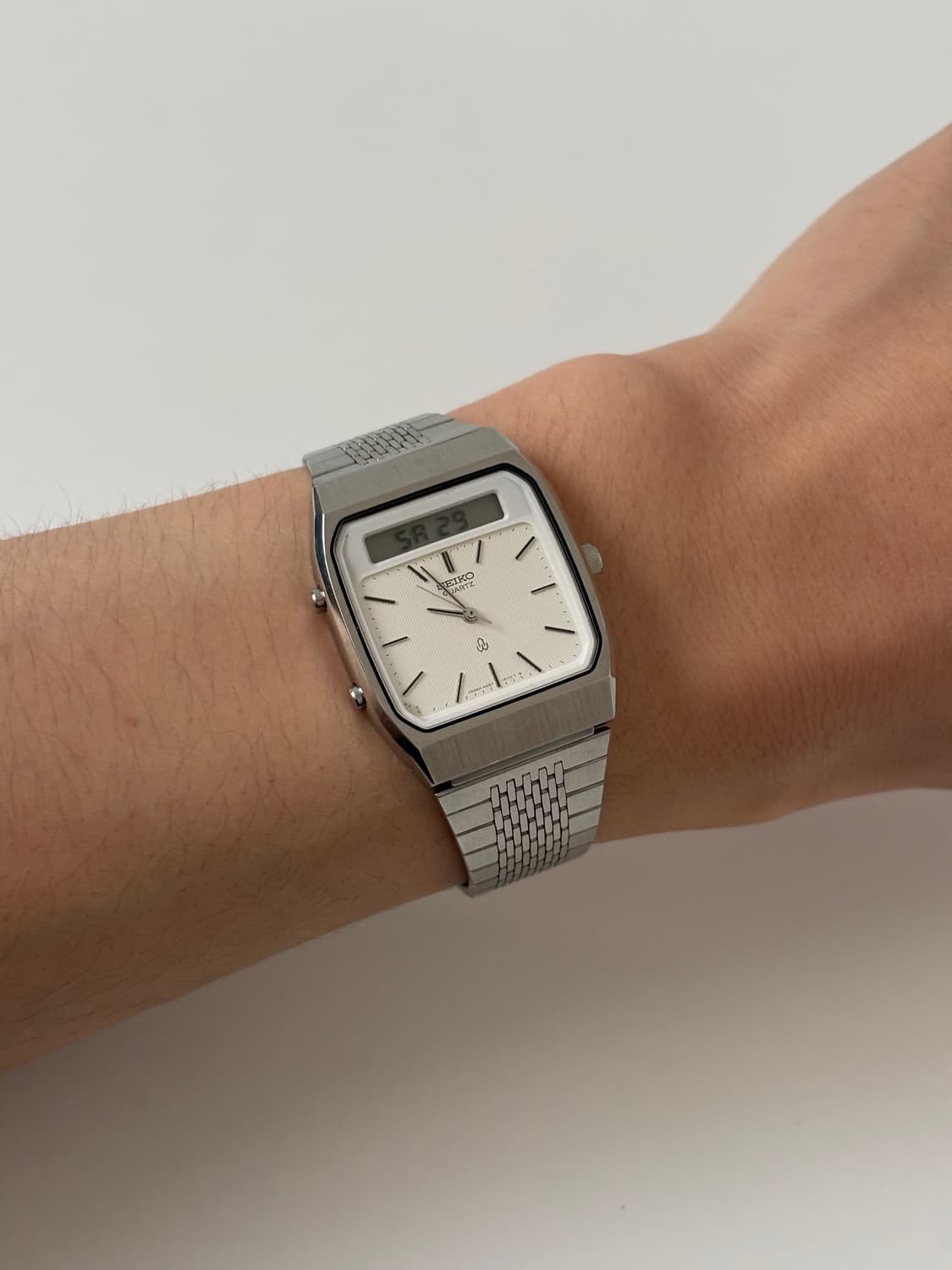 1980s Silver Square Ana-Digi Quartz 상품이미지9