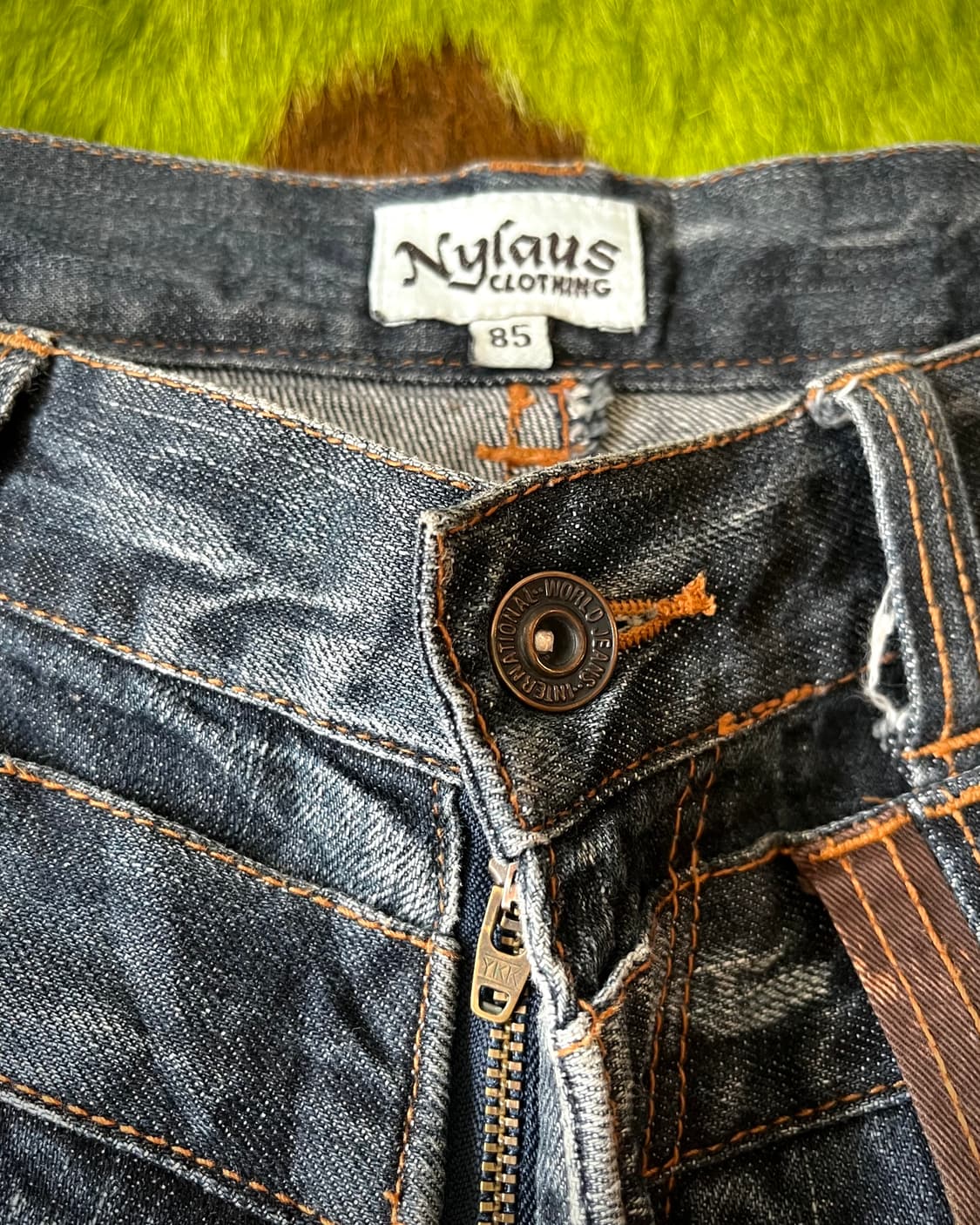 90-00s Nylaus Double Waist Denim Pants 상품이미지6