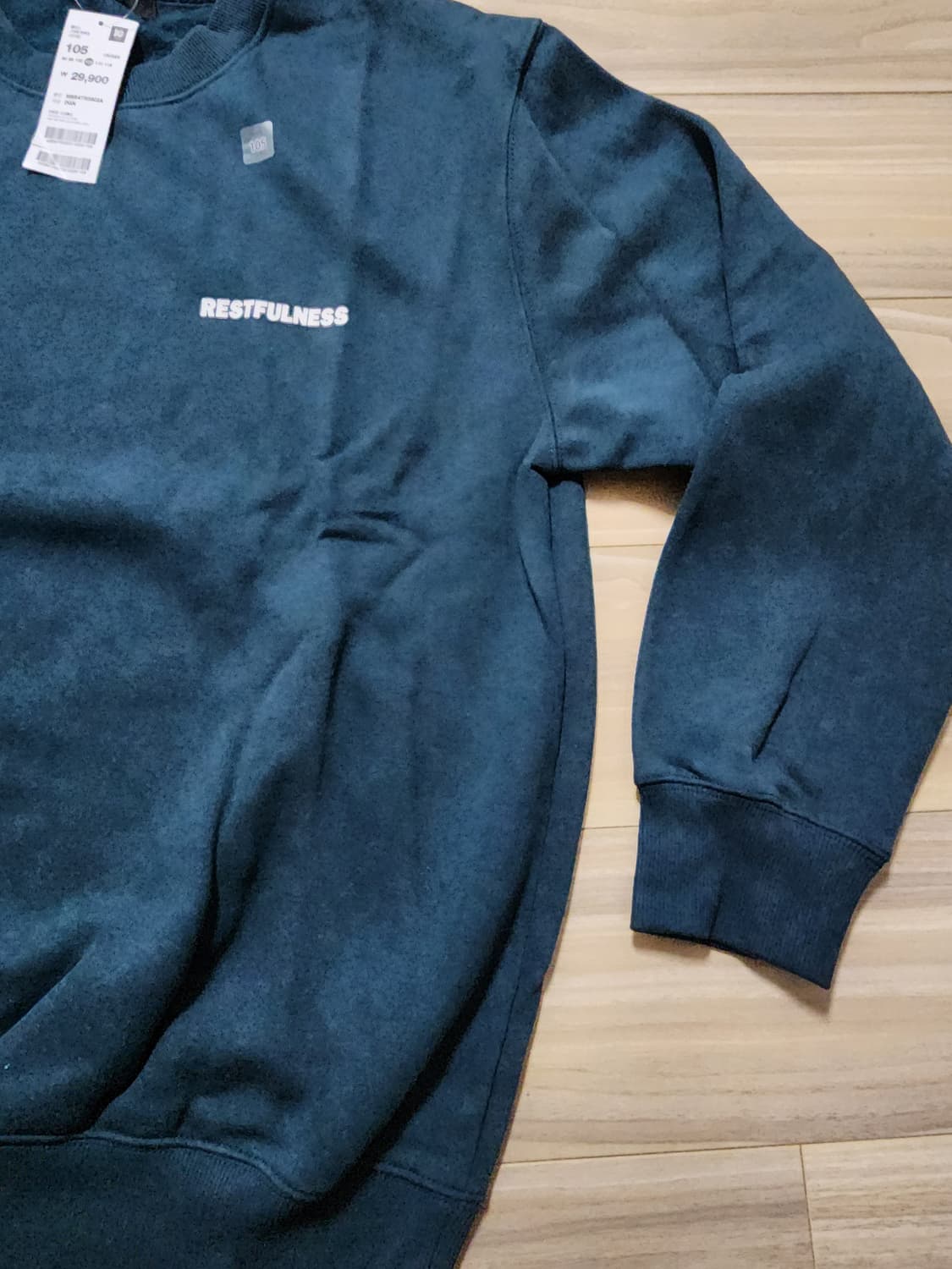 탑텐맨투맨티셔츠다크그린105사이즈 상품이미지2