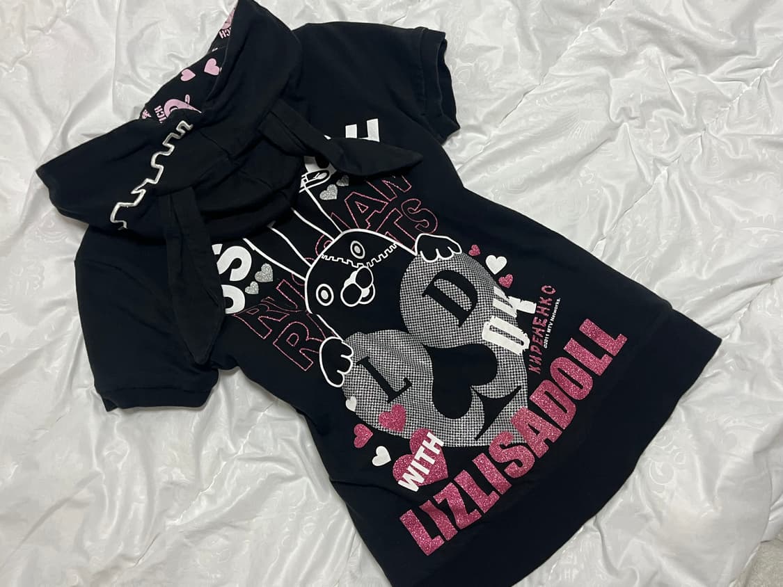 리즈리사돌 우사미미 리버시블 반팔 후드집업 펑크갸루스트릿락시크오네히메일브 상품이미지1