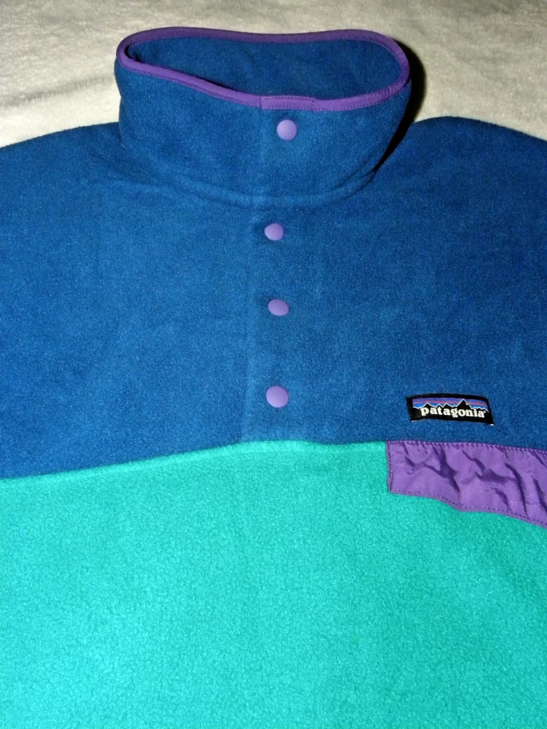 10s 파타고니아 신칠라 스냅-T 블루/그린 상품이미지2