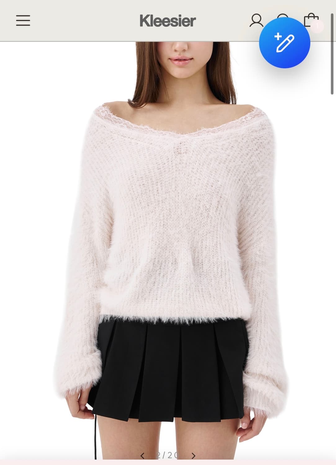 새상품 클리시어 블러쉬 니트  상품이미지2