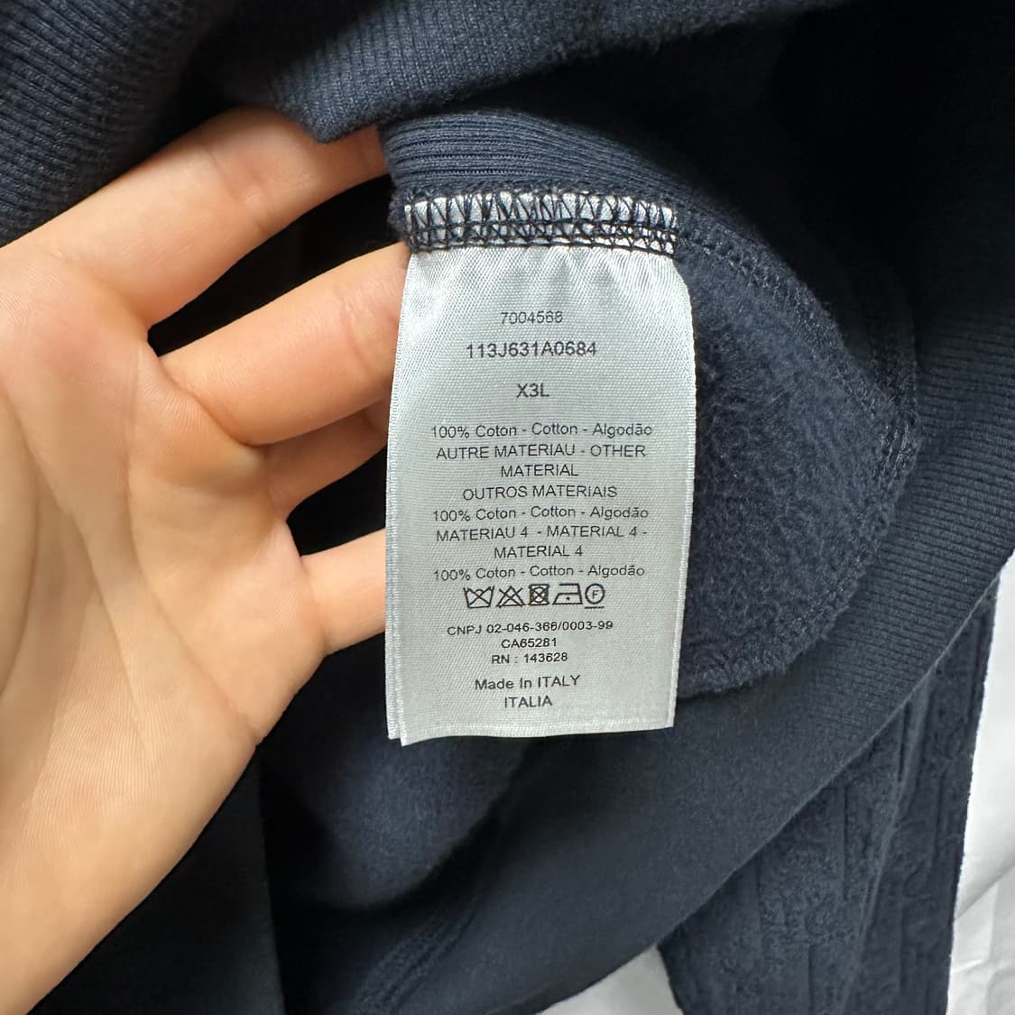 [3XL/새상품급] 디올 오블리크 테리 후드티 블랙 상품이미지6