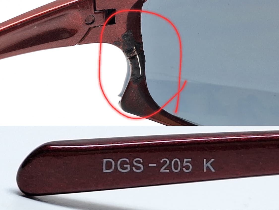 00s 일본 빈티지/랩어라운드 레드 선글라스 DGS-205K 스포티룩 상품이미지4