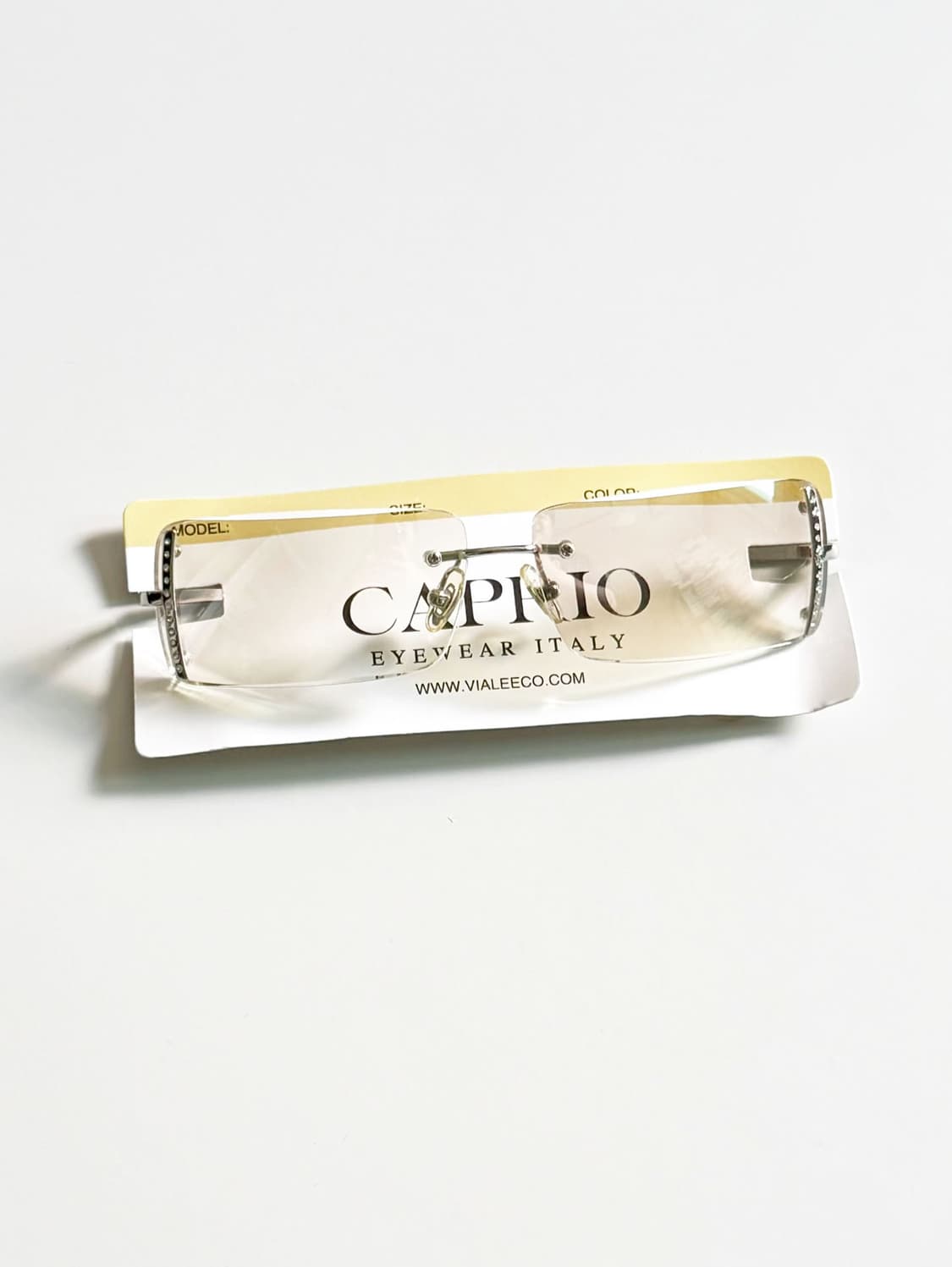 CAPRIO 실버 무테 스퀘어 메탈 빈티지 틴트 선글라스 상품이미지2