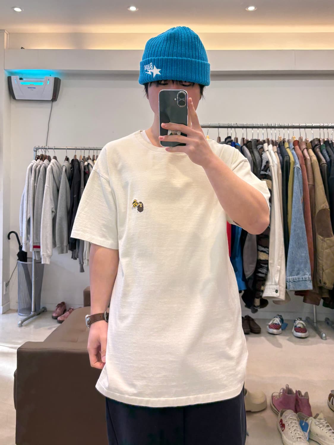 베이프x레디메이드 꿀벌 자수 로고 반팔 티셔츠 상품이미지9