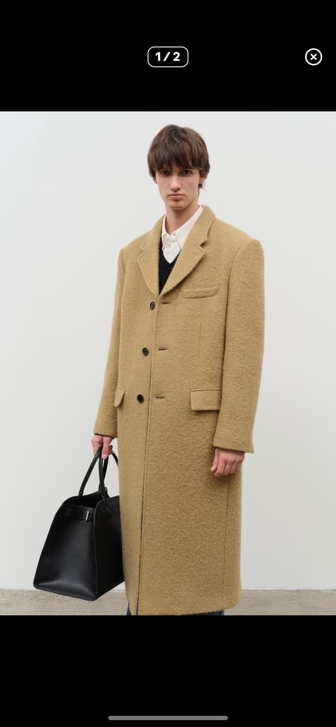 (구매) 던스트 투웨이 쓰리버튼 부클 코트 XL 상품이미지1