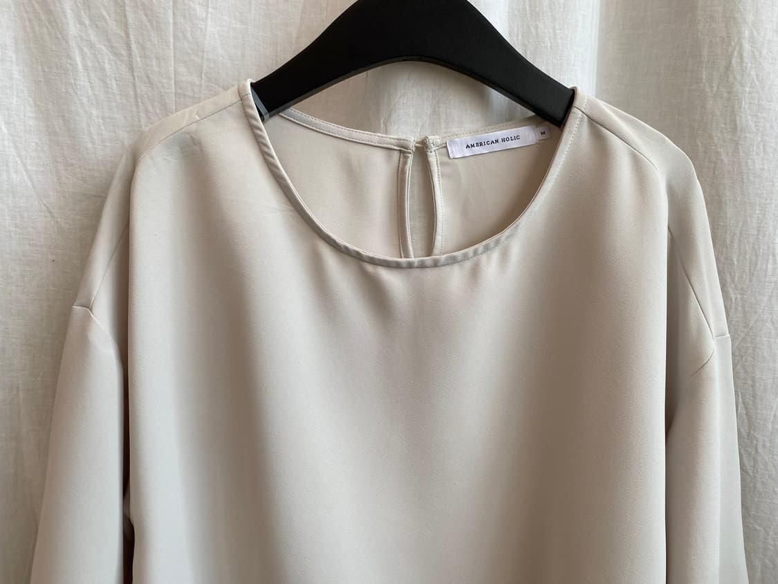 AMERICAN HOLIC 아이보리 반팔 블라우스(M) 상품이미지4