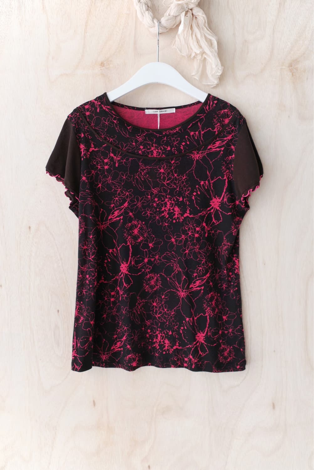 graphic flower half T 상품이미지1