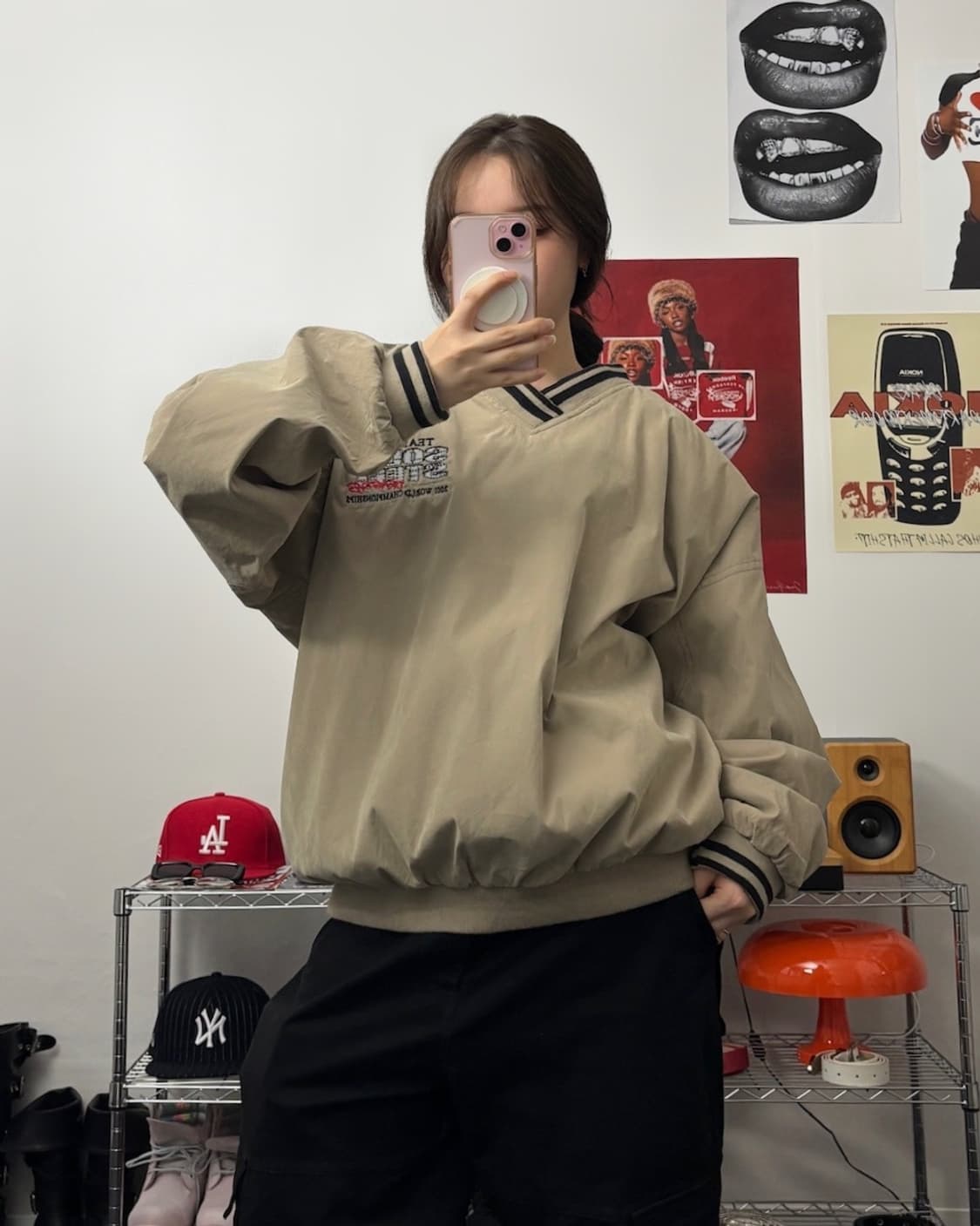  USA 빈티지 폴리쉘 웜업 자켓 상품이미지2
