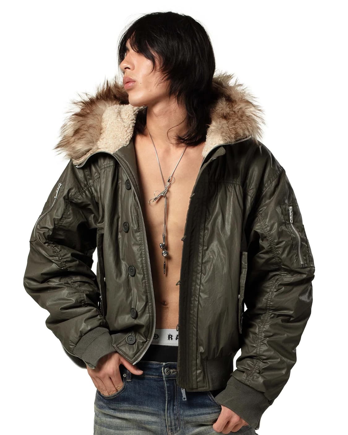 racer GREEN WAXED AVIATOR BOMBER 상품이미지6
