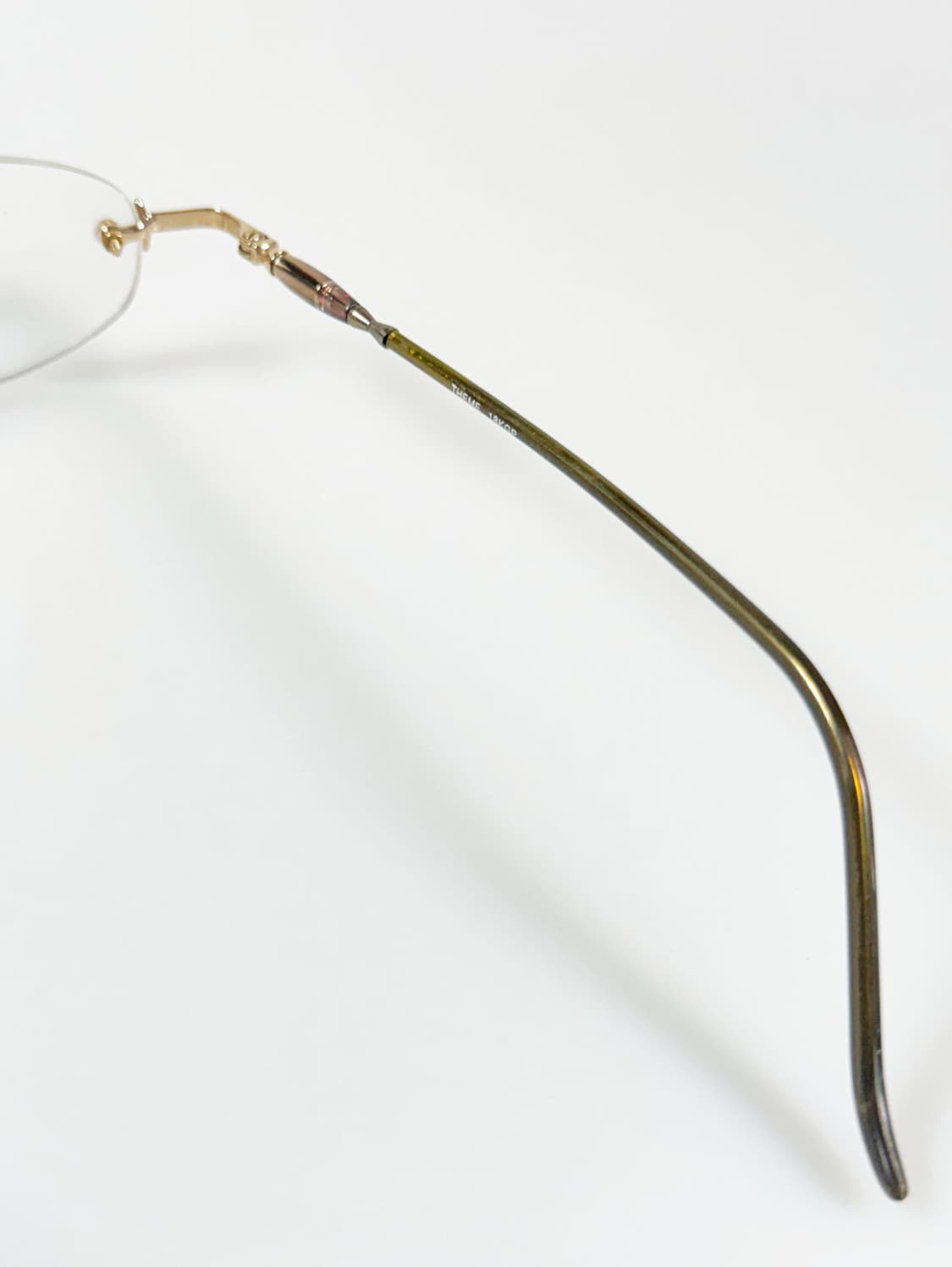90s THEME 골드 오벌 무테 메탈 빈티지 안경 상품이미지6