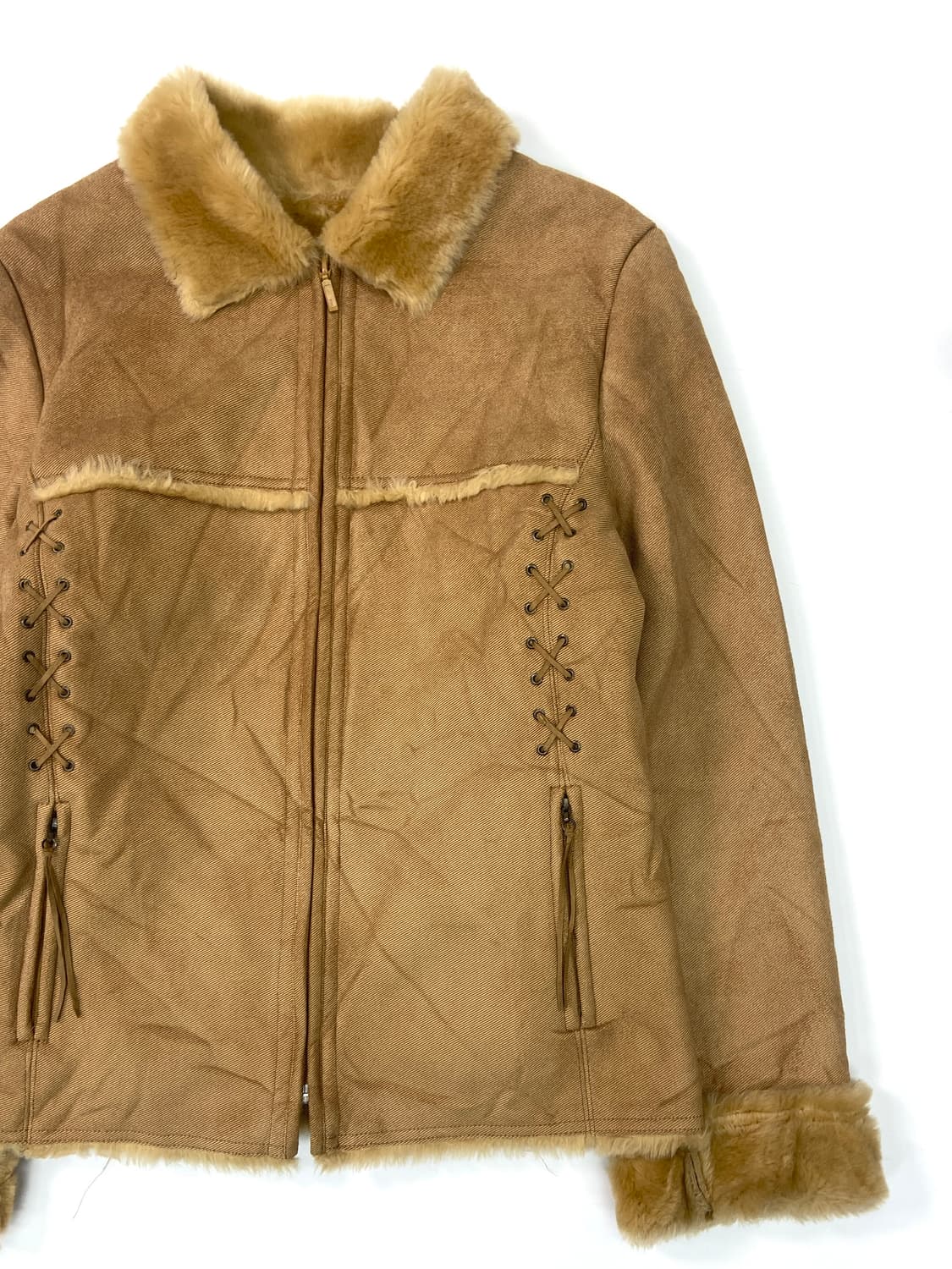 Sonia Rykiel Lace-up Shearling Jacket 상품이미지4