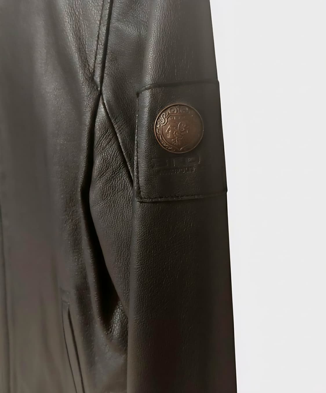 버튼 디테일 램스킨 레더자켓 상품이미지5