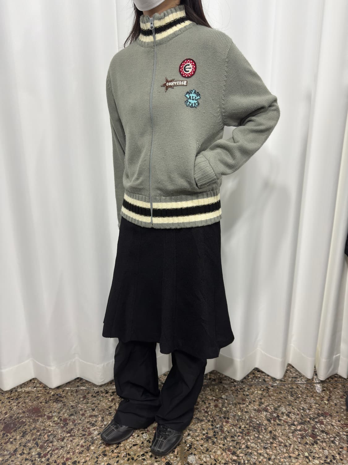 converse patch knit zipup 상품이미지3