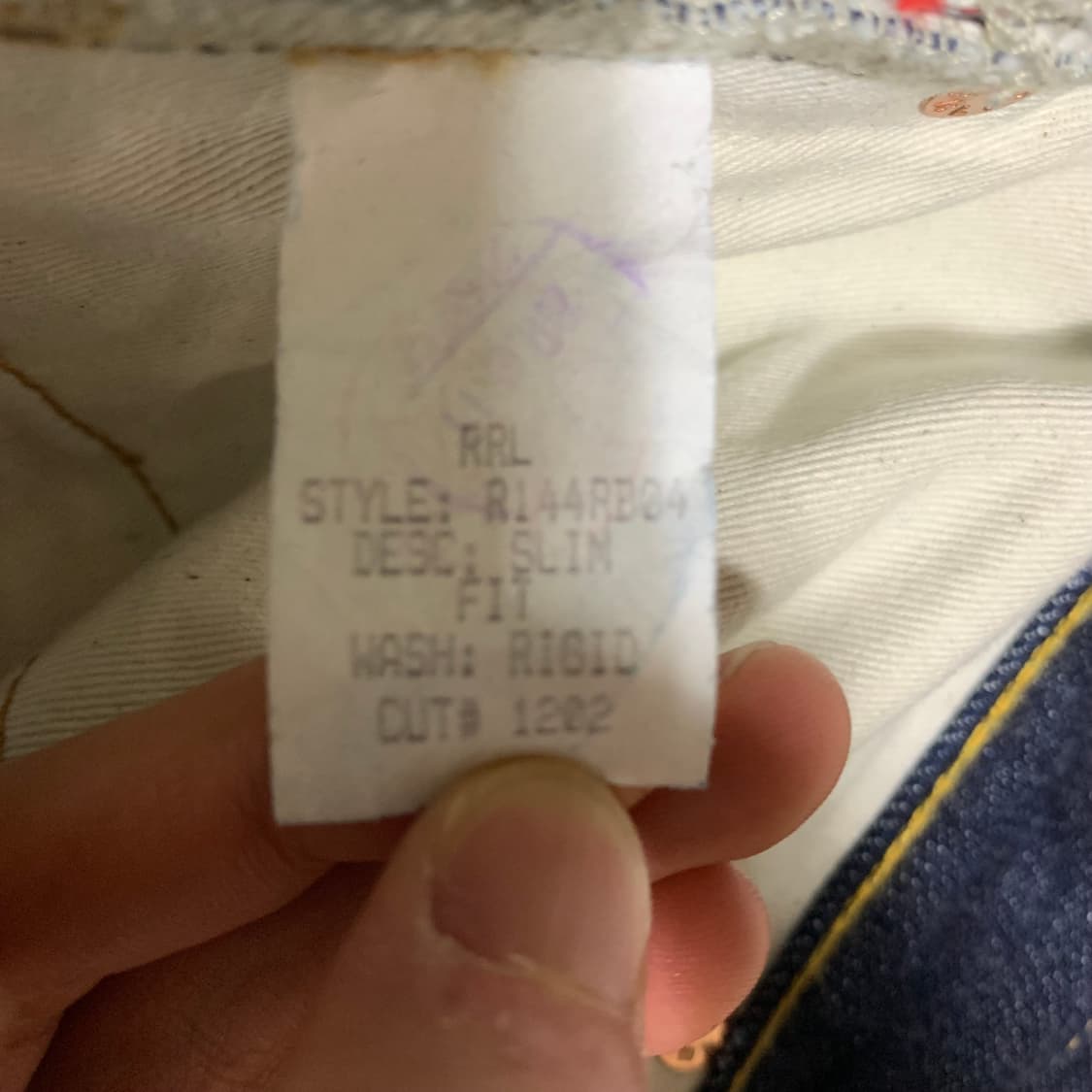 더블알엘 셀비지 데님 리지드 슬림핏 상품이미지7