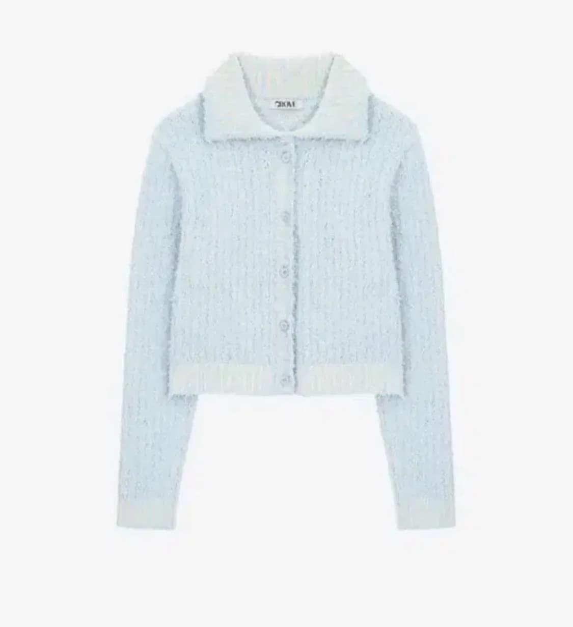 그로브스토어 니트가디건 랜디스 소라 하늘 스카이블루 스웨터 라이트 크림 상품이미지2