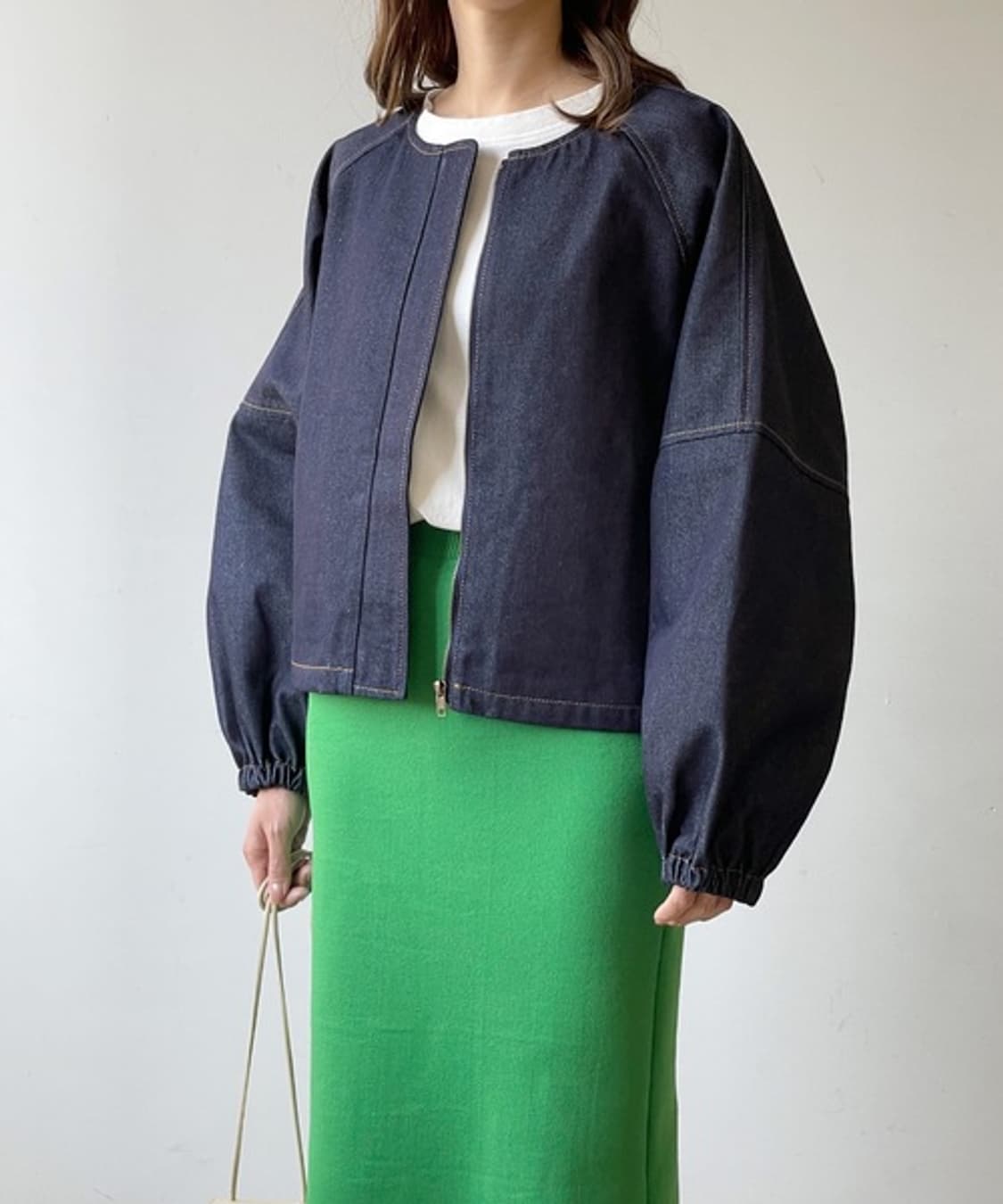 LIAN 리안 벌룬슬리브 데님자켓 상품이미지4