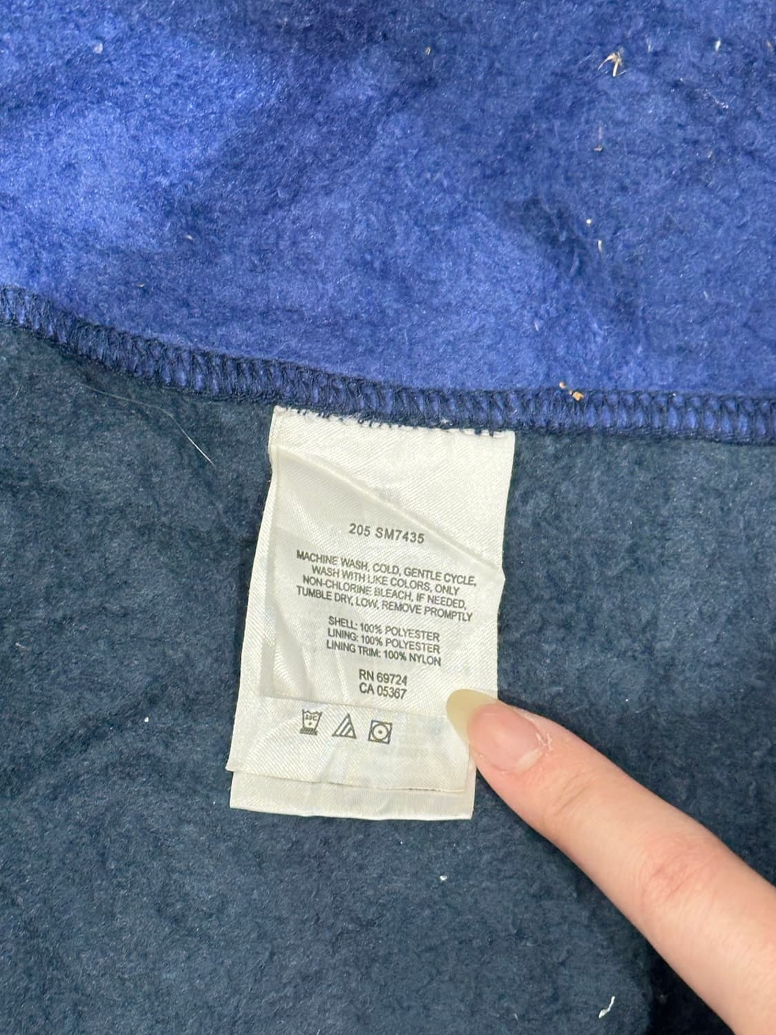 콜롬비아 네이비 내피 후리스 아웃도어 바람막이 고프코어 트랙 자켓 M 상품이미지8