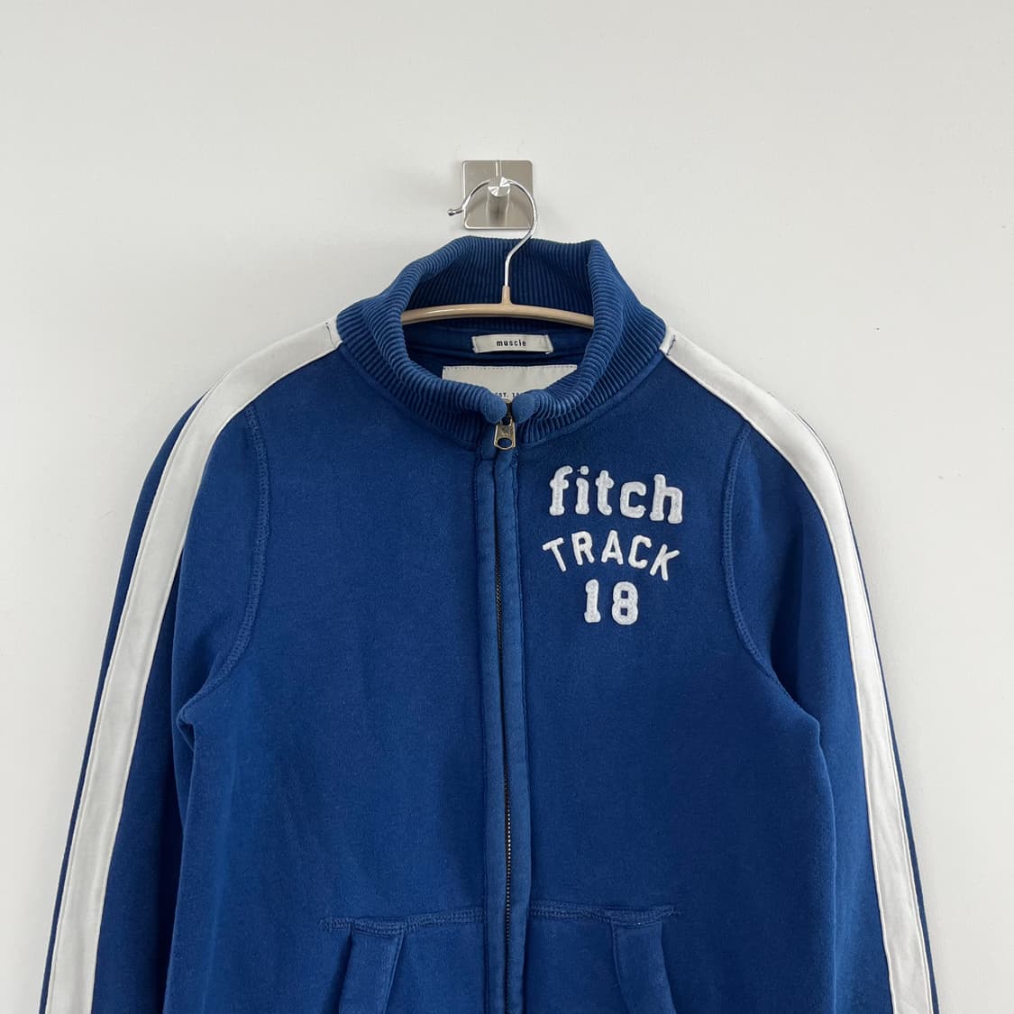 아베크롬비 자수로고 블루 트랙탑 집업 자켓 상품이미지4