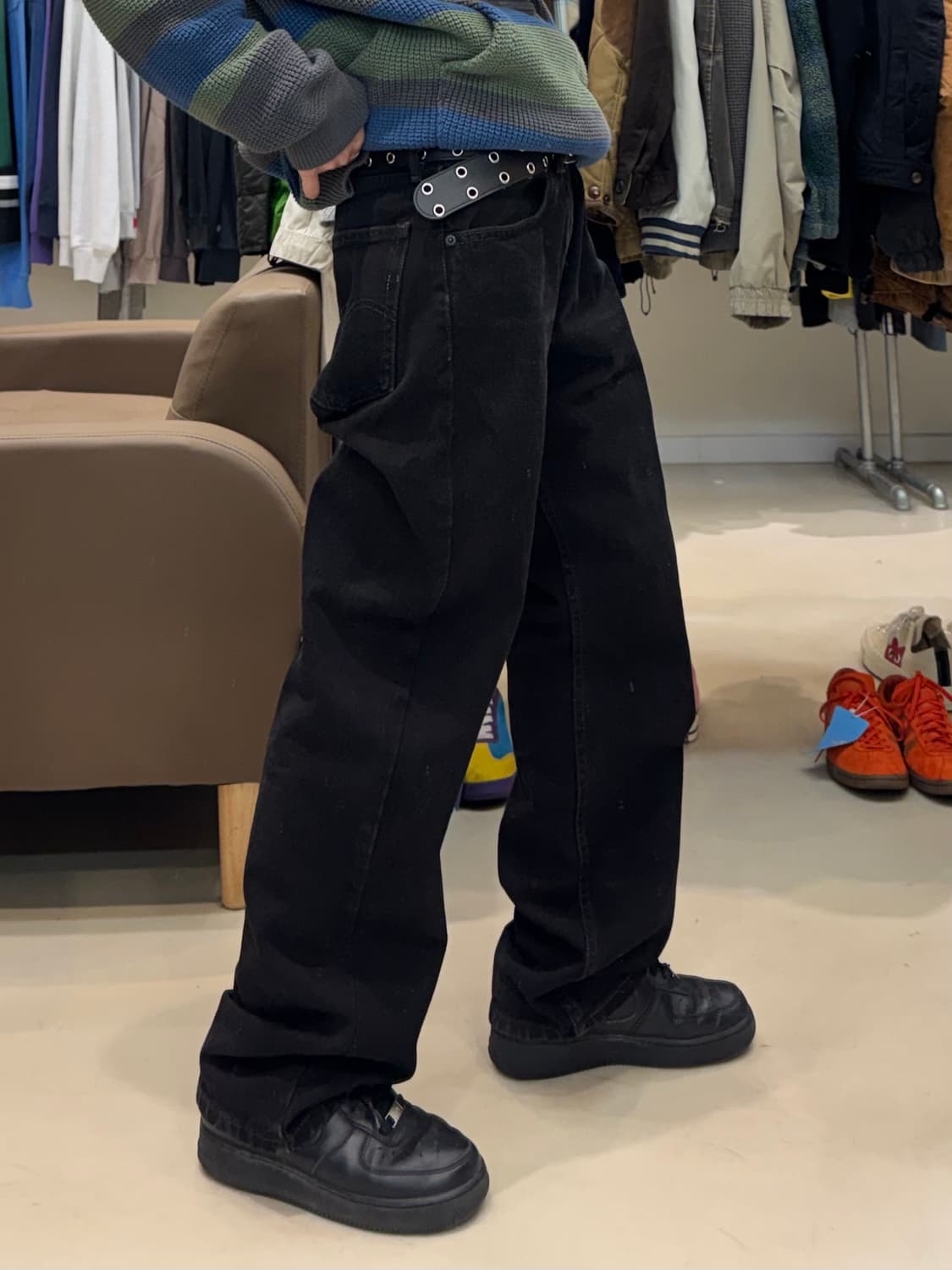 리바이스 505 흑청 팬츠 상품이미지8