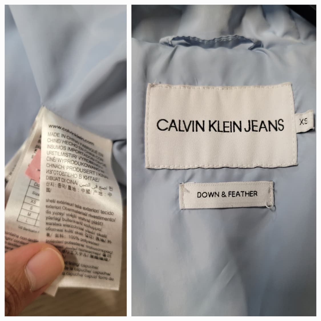 캘빈클라인 미드 랭스 페미닌 다운 자켓 XS (제니,정호연) 상품이미지10