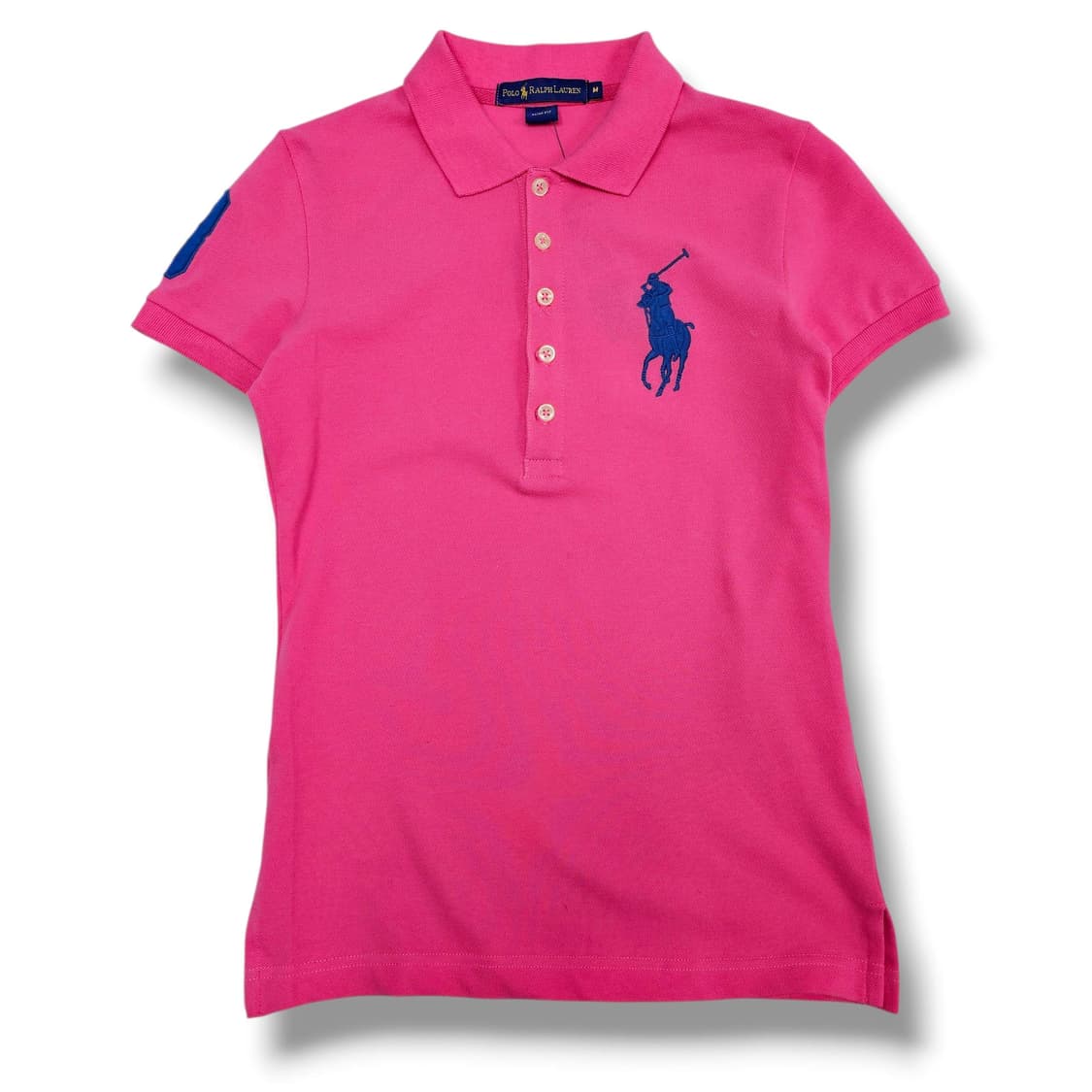 M POLO 폴로 랄프로렌 빅포니 슬림 피케 셔츠 핑크 상품이미지1