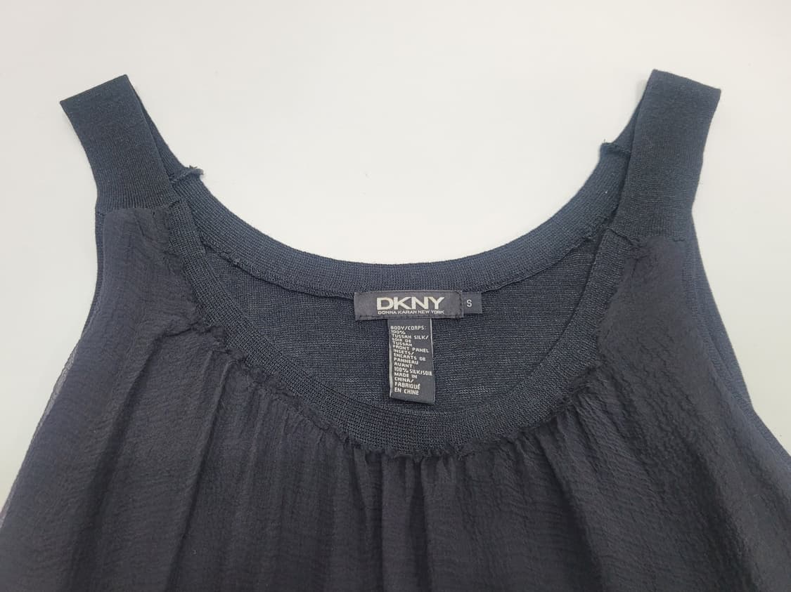 DKNY 도나카란뉴욕 실크 시스루 슬리브리스 / 여 S 블랙
 상품이미지3